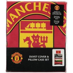 Manchester United Stadium Print Duvet Set - Single