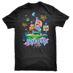 T-shirt Bob l'éponge x King Saladeen Patrick Coach de la NFL Junk Food noir pour jeune