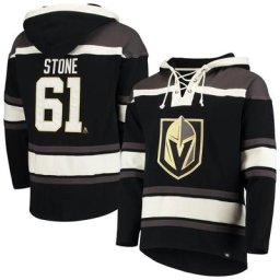 Chandail à capuchon avec nom et numéro du joueur des Golden Knights de Las Vegas '47 Mark Stone noir pour homme