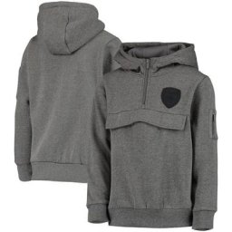 Sweat capuche zippé 1/4 Arsenal Mono Logo -Charcoal Marl - Garçons