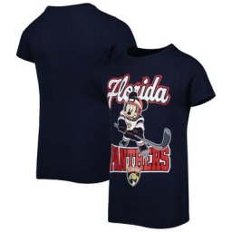 T-shirt Mickey Mouse Go Team Go des Panthers de la Floride bleu marine pour fille
