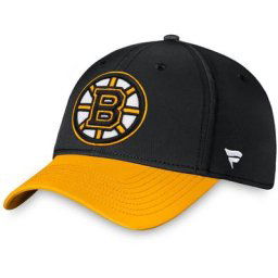 Casquette flex à logo principal noir Boston Bruins de marque Fanatics pour hommes
