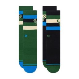 Lot de 2 paires de chaussettes Stance NBA Milwaukee Bucks - Hommes - Homme Taille: L