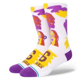 Los Angeles Lakers Stance NBA Painted Player - 06 - LeBron James - Homme - Homme Taille: L