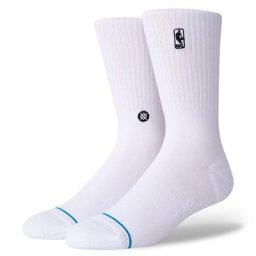NBA Logoman Crew II Sock - White - Mens - Homme Taille: L