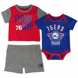 Ensemble body, short et t-shirt Philadelphia 76ers - Nourrisson - unisexe Taille: 24 Months
