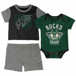 Ensemble body, short et t-shirt Milwaukee Bucks - Nourrisson - unisexe Taille: 18 Months