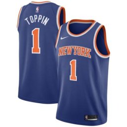 New York Knicks Nike Icon Swingman Jersey - Obi Toppin - Youth - unisexe Taille: S (8)
