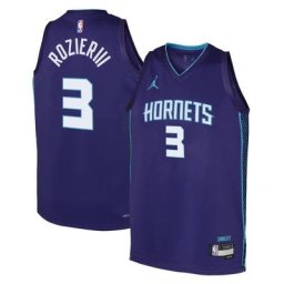 Charlotte Hornets Jordan Statement Edition Swingman Jersey 22 - Violet - Terry Rozier III - Junior - unisexe Taille: S (8)