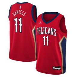New Orleans Pelicans Jordan Statement Edition Swingman Jersey 22 - Rouge - Dyson Daniels - Junior - unisexe Taille: S (8)