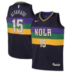New Orleans Pelicans Nike City Edition Swingman Jersey 22 - Violet - Jose Alvarado - Jeunes - unisexe Taille: XL (18/20)
