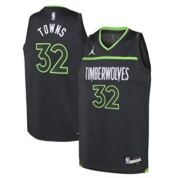 Minnesota Timberwolves Jordan Statement Edition Swingman Jersey 22 - Gris - Karl-Anthony Towns - Junior - unisexe Taille: S (8)