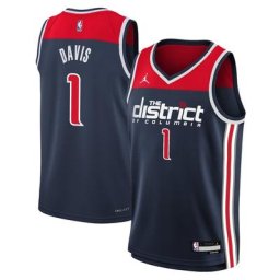 Washington Wizards Jordan Statement Edition Swingman Jersey 22 - Marine - Johnny Davis - Junior - unisexe Taille: S (8)