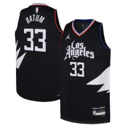 Los Angeles Clippers Jordan Statement Edition Swingman Jersey 22 - Noir - Nicolas Batum - Junior - unisexe Taille: S (8)