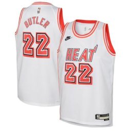 Miami Heat Nike Classic Edition Swingman Jersey - Personnalisé - Blanc - Jimmy Butler - Junior - unisexe Taille: S (8)