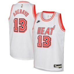 Miami Heat Nike Classic Edition Swingman Jersey - Personnalisé - Blanc - Bam Adebayo - Junior - unisexe Taille: S (8)