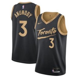 Maillot Toronto Raptors Nike City Edition Swingman - Noir - OG Anunoby - Jeunesse - 2020 - unisexe Taille: S (8)