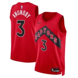 Toronto Raptors Nike Icon Edition Swingman Jersey - Rouge - OG Anunoby - Unisexe - Homme Taille: L