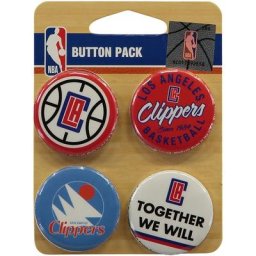 Lot de 4 badges Los Angeles Clippers - unisexe Taille: One Size Only