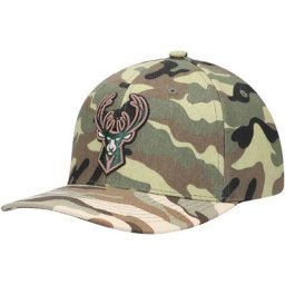 MNC BUCKS CAMO NBA HOL 21 MNC WOODLAND DESERT STRETCH SNAPBACK HATMENSNP - Homme Taille: OSFA