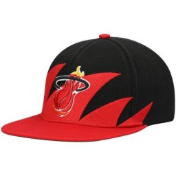 MNC HEAT NOIR ROUGE NBA MNC HWC SHARKTOOTH SNAPBACK HATMENSNP - Homme Taille: OSFA