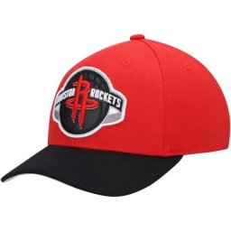 Casquette pour homme Mitchell & Ness rouge/noir Houston Rockets en laine bicolore Redline Snapback - Homme Taille: OSFA