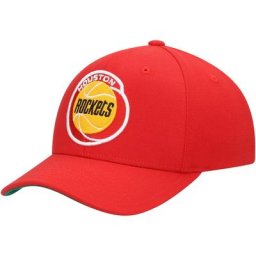 Casquette pour homme Mitchell & Ness rouge Houston Rockets Hardwood Classics Team Ground Redline Snapback - Homme Taille: OSFA