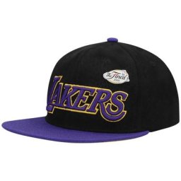 Mitchell & Ness pour homme Noir Los Angeles Lakers 2009 NBA Finals Snake Skin Snapback Hat - Homme Taille: OSFA