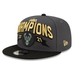 Casquette de vestiaire New Era 9FIFTY Champions de Milwaukee Bucks - Homme Taille: OSFA