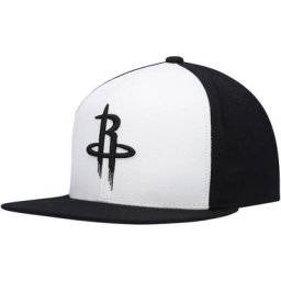 Casquette Snapback Houston Rockets Front Post Mitchell & Ness pour homme, blanc/noir - Homme Taille: OSFA