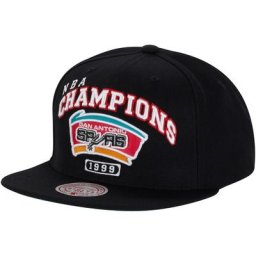 Chaussures Snapback NBA Hardwood Classics Champ de San Antonio Spurs par Mitchell & Ness - Noir - Unisexe - Homme Taille: OSFA