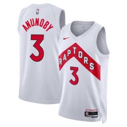 Toronto Raptors Maillot Nike Association Edition Swingman - Blanc - OG Anunoby - Unisexe - Homme Taille: S