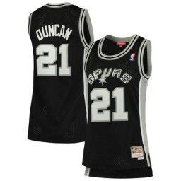 Maillot Femme Mitchell & Ness Tim Duncan Noir San Antonio Spurs 1998-99 Hardwood Classics Swingman - Homme Taille: M