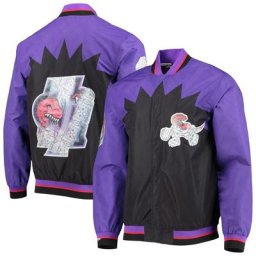 Toronto Raptors pour homme noir Mitchell & Ness Hardwood Classics 75th Anniversary Warmup Full-Snap Jacket - Homme Taille: 4XL