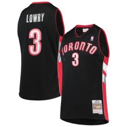 Mitchell & Ness Kyle Lowry Homme Noir Toronto Raptors 2001/02 Hardwood Classics Swingman Maillot - Homme Taille: XL