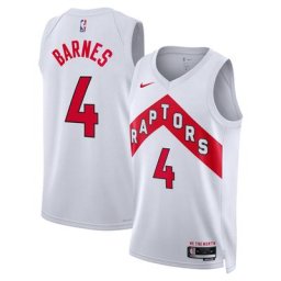 Toronto Raptors Maillot Nike Association Edition Swingman - Blanc - Scottie Barnes - Unisexe - Homme Taille: S