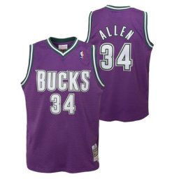 Maillot Swingman Ray Allen Hardwood Classics de Milwaukee Bucks - Jeunes - unisexe Taille: S (8)