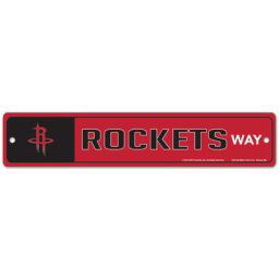 Plaque de rue Houston Rockets 3,75"""" x 19"""" - unisexe Taille: One Size Only