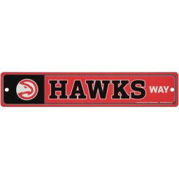 Plaque de rue Atlanta Hawks 3,75"""" x 19"""" - unisexe Taille: One Size Only