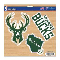 Ensemble d'aimants Milwaukee Bucks 11x11 - unisexe Taille: One Size Only