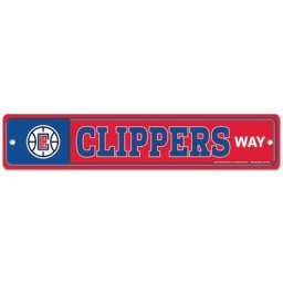 Plaque de rue Los Angeles Clippers 3,75"""" x 19"""" - unisexe Taille: One Size Only