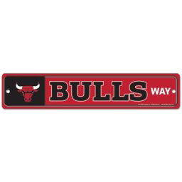 Enseigne Chicago Bulls Street Zone - 3,75 X 19 pouces - unisexe Taille: One Size Only