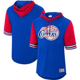 Mitchell & Ness Royal LA Clippers Hardwood Classics Buzzer Beater Sweat à capuche en maille pour homme - Homme Taille: S