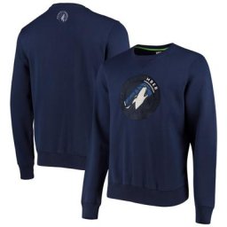 Minnesota Timberwolves Split Graphique ras du cou Sweat-shirt - Marine - Hommes - Homme Taille: XS