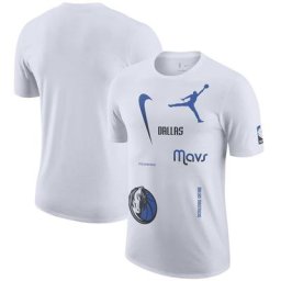 T-shirt Dallas Mavericks Jordan Courtside Max 90 - Blanc - Homme - Homme Taille: XL