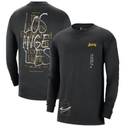 T-shirt à manches longues Nike Max 90 1 Los Angeles Lakers - Noir - Homme - Homme Taille: S