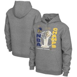 Sweat à capuche pour homme Nike Golden State Warriors 2022 NBA Finals Champions Locker Room gris chiné - Homme Taille: XL