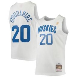 Hommes Mitchell & Ness Damon Stoudamire Blanc Toronto Raptors 1996-97 Hardwood Classics Swingman Jersey - Homme Taille: S