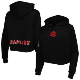 Chandail à capuchon court en molleton classique Pro Standard Toronto Raptors pour femme, noir - Homme Taille: S