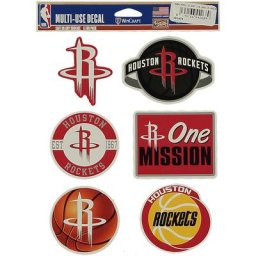 Feuille de décalcomanies Houston Rockets 5 x 7 - unisexe Taille: One Size Only
